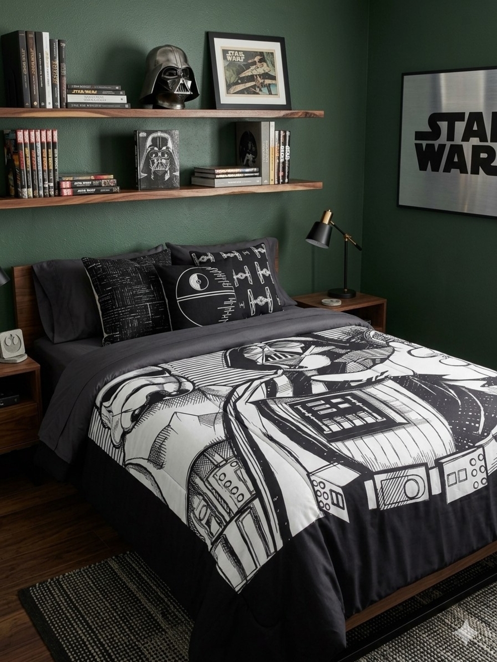Star Wars Reversible Twin Comforter Darth Vader Chewbacca Nemcor Comic Book